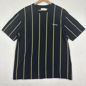 Topman T-Shirt Mens Large Striped Relaxed Fit Unknown Graphic Streetwear Skater
